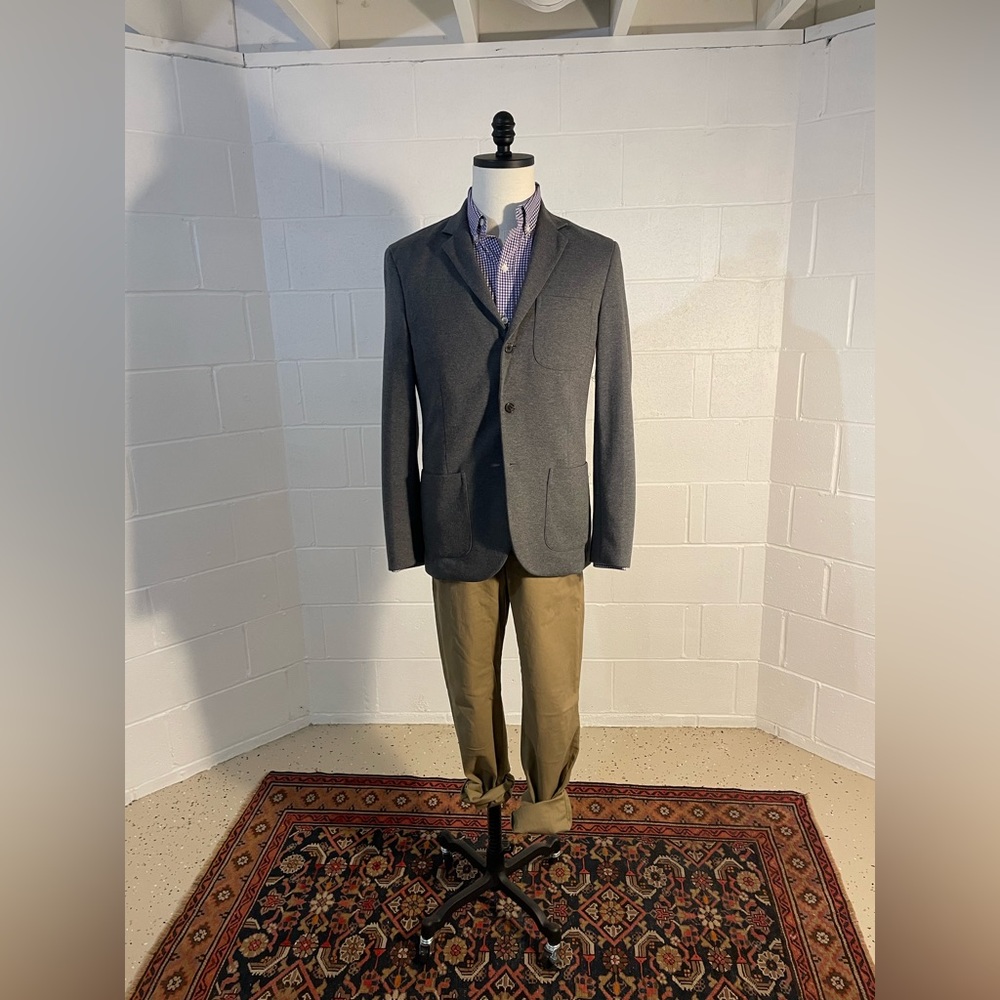 Small NWOT Polo Ralph Lauren Double Knit Sports Coat in Charcoal